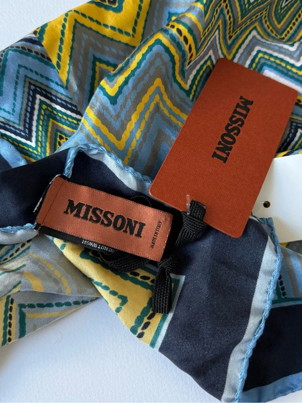 Missoni Zigzag Silk Scarf. 100% Silk. Brand New. Made in Italy. Multicoloured.